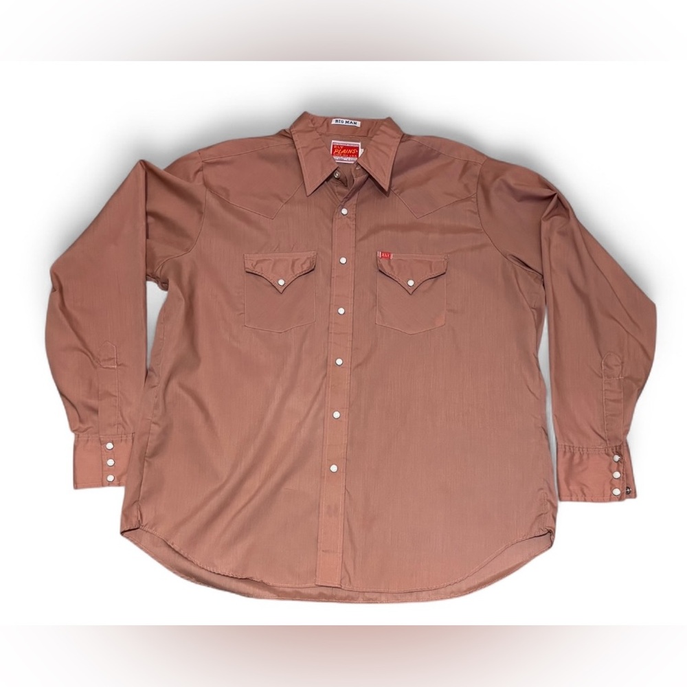 3/$18 Vintage Ely Plains Big Man Long Sleeved Men's Pearl Snap Western Shirt
